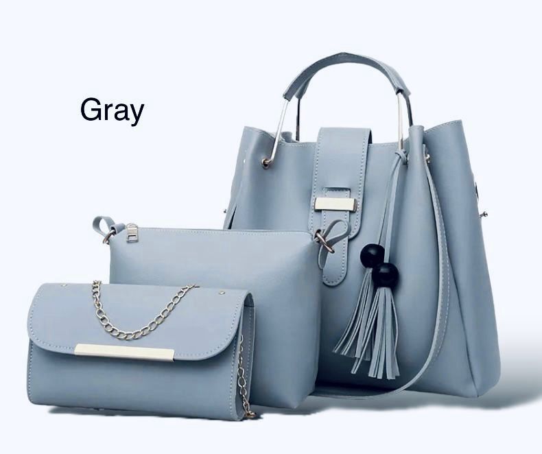 Soft Leather Hand Bag 3 pcs set!