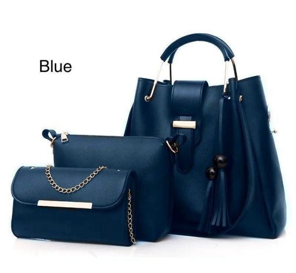 Soft Leather Hand Bag 3 pcs set!