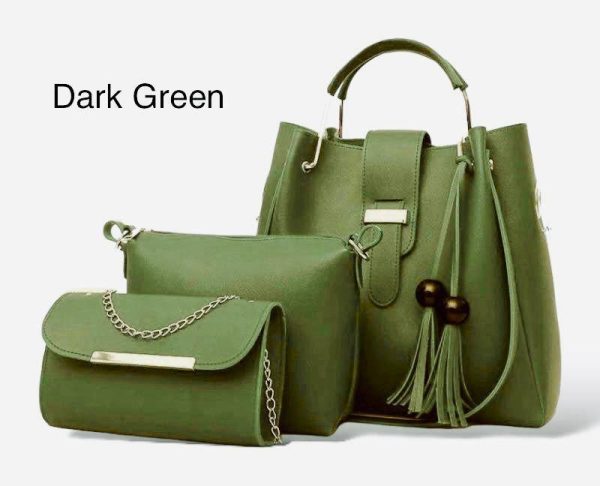 Soft Leather Hand Bag 3 pcs set!