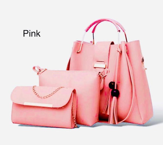 Soft Leather Hand Bag 3 pcs set!
