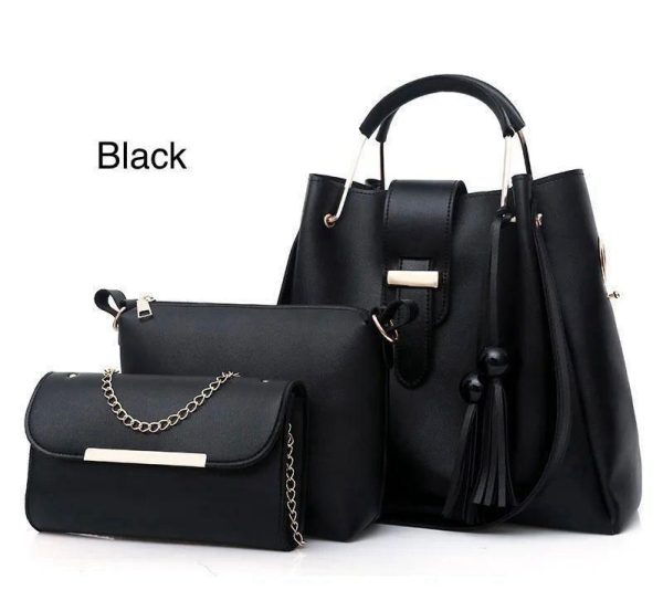 Soft Leather Hand Bag 3 pcs set!