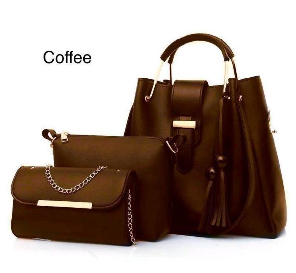 Soft Leather Hand Bag 3 pcs set!